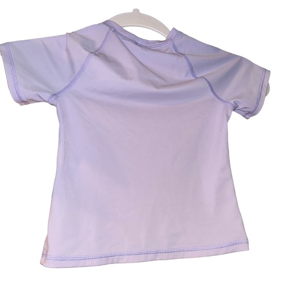 Lands’ end girls lilac purple swim rash guard sequin octopus top shirt 4 kid - Picture 2 of 4